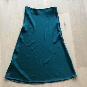 3/$30 Bias Slip Skirt Emerald Green